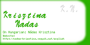 krisztina nadas business card